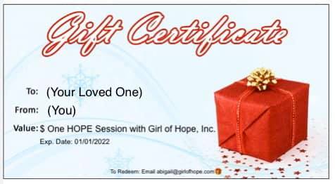 Gift Certificate - Snow